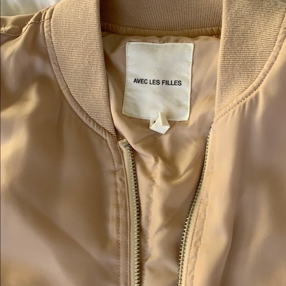 Blush pink bomber jacket, Avec Les Filles - Picture 2 of 2